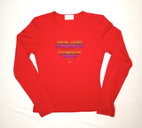 Girls Long Sleeve Top - Rainbow Heart