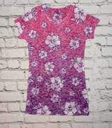 Girls Short Sleeve Top - Hibiscus