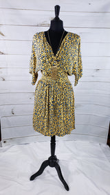 Women Dresses Surplice Leopard Print