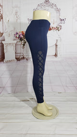 Women Leggings Criss cross Lace