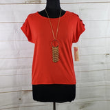 Women Top w/Criss Cross lattice sleeves