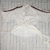 Women Cold Shoulder Sheer Top
