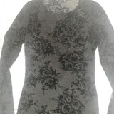 Women/Junior Long Sleeve Allover Mesh Tunic Fitted