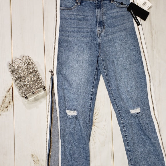 Women Designer Side Zip Jeans