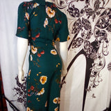 Women Short Sleeve Floral Jumpsuit