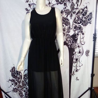 Women Maxi Dress Criss cross back with romper underneath