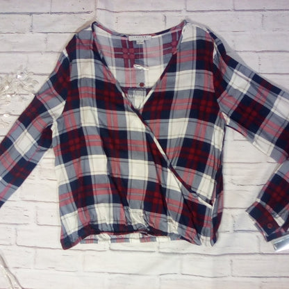 Women Long Sleeve Plaid Top