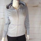 Women/Junior Long Sleeve Hoodie -Amazing Hot Pink Sequin Wings