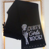Women Drawstring Stretch Pant/ Rhinestone / Curvy Girls Rock By Bling Bling U Sparkle Girl