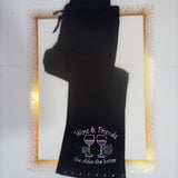 Women Drawstring Pant Wine & Friends Stretch Cotton By Bling Bling U Sparkle Girl
