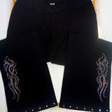 Women Drawstring / Rhinestone Pant -Stretch Cotton By Bling Bling U Sparkle Girl