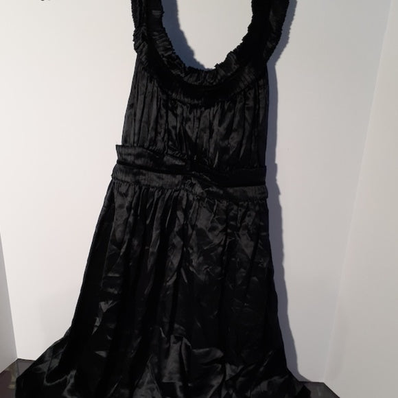 Junior Satin Halter Dress