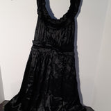 Junior Satin Halter Dress