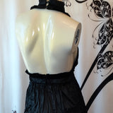 Junior Satin Halter Dress