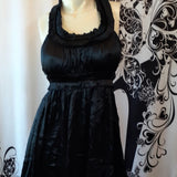 Junior Satin Halter Dress