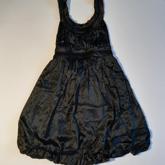 Junior Satin Halter Dress