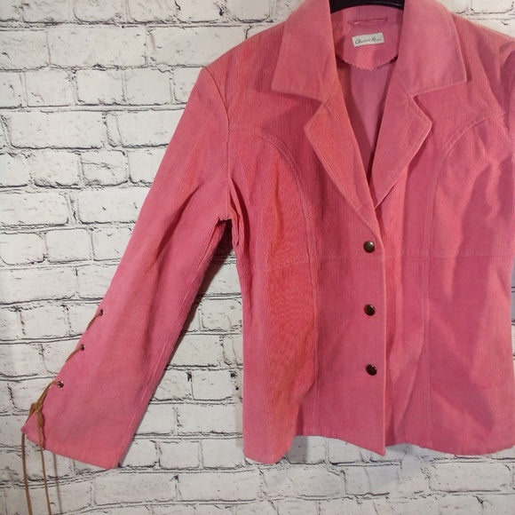 Junior Corduroyed Lace Sleeves Jacket