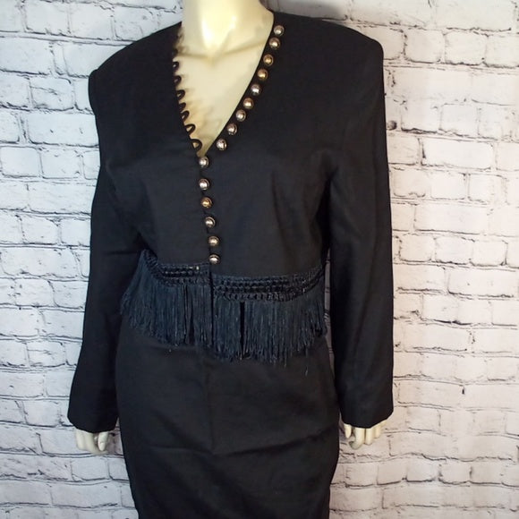 Women 2 pieces Tina Hagen Suit -W/Fringes-Vintage