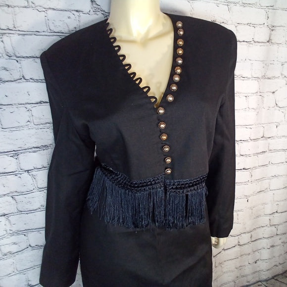 Women 2 pieces Tina Hagen Suit -W/Fringes-Vintage