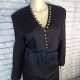 Women 2 pieces Tina Hagen Suit -W/Fringes-Vintage