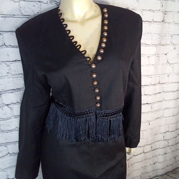 Women 2 pieces Tina Hagen Suit -W/Fringes-Vintage