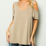 Women Cold Shoulder BirdCage detail Tunic