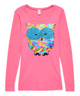Girls Long Sleeve Top -Owl