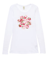 Girls Long Sleeve Top -Flower