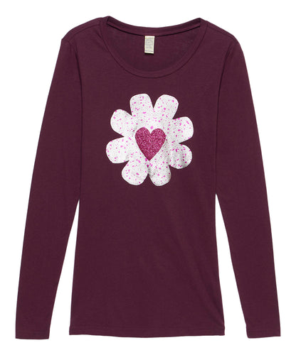 Girls Long Sleeve Top - Flower