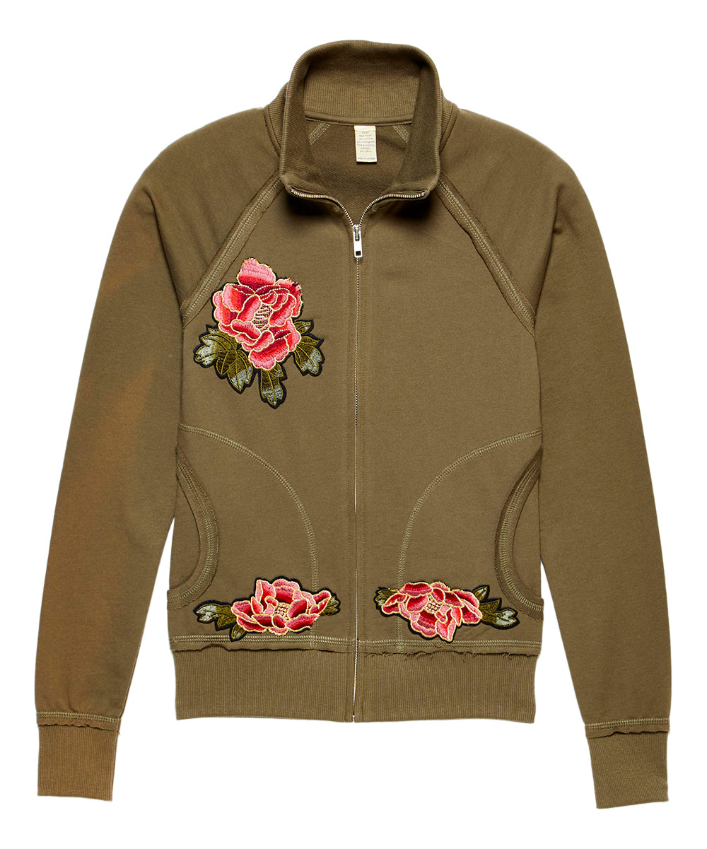 Women/Junior Zip Up Jacket - Flowers
