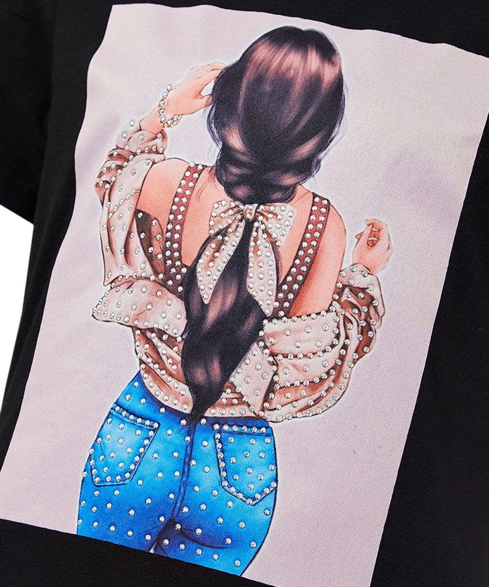 Girls & Junior Short Sleeve Top - Graphic Tees By Glitter Girl