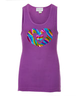 Girls Sleeveless Tank Top - Multi Heart