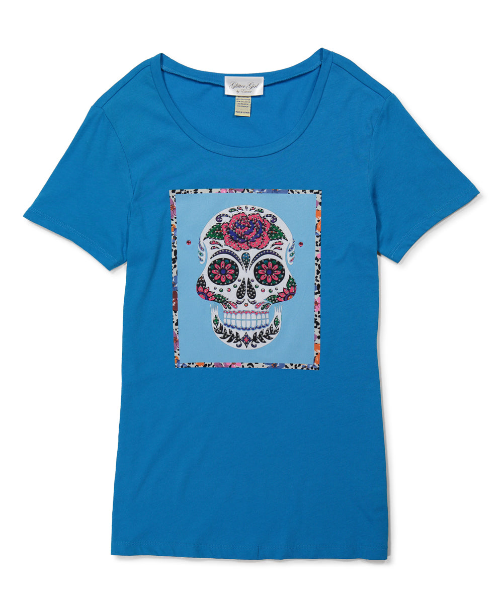 Girls Short sleeve Top - Skull