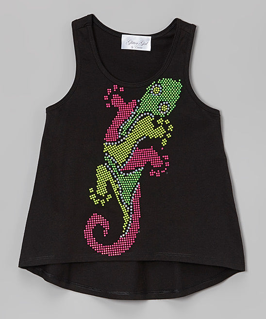 Girls Sleeveless Top - Gecko