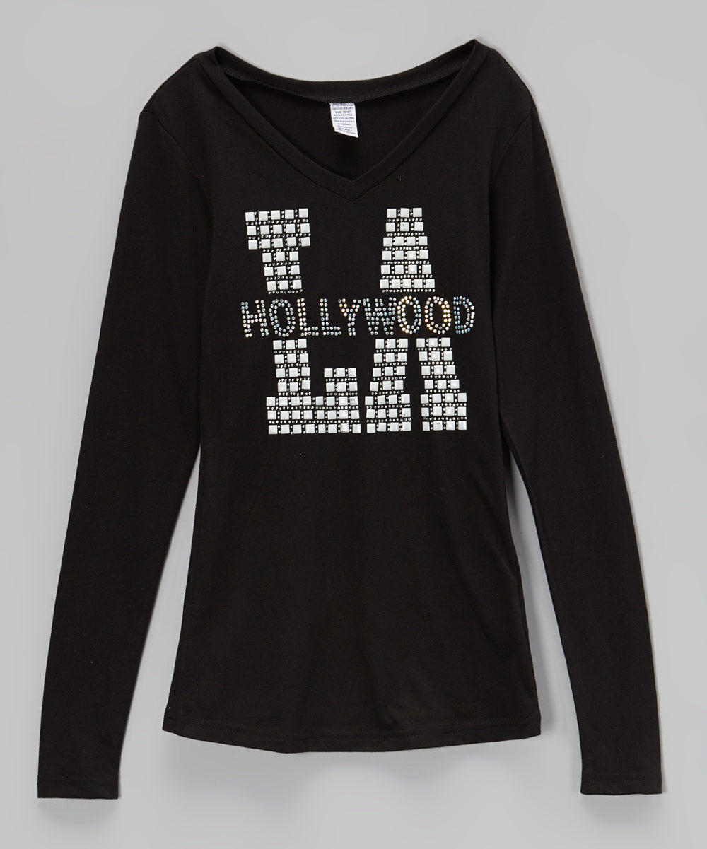 Girls Long Sleeve Top - Hollywood
