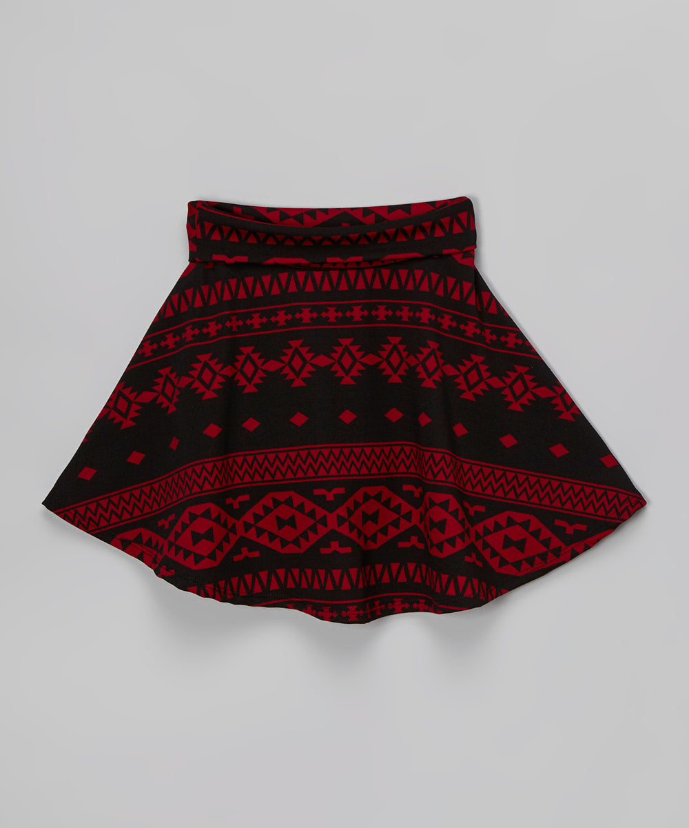 Girls Skirt - Aztec Print