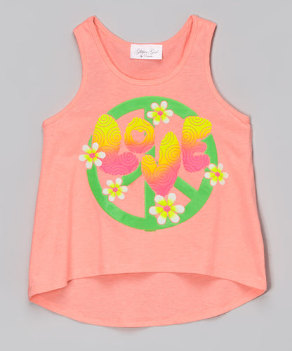 Girls Sleeveless Top - Love