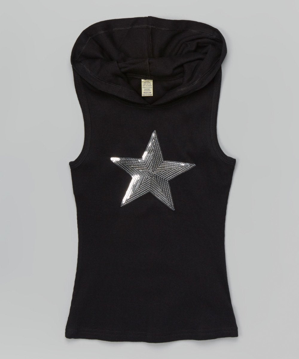 Girls Sleeveless Top - Sequin Star