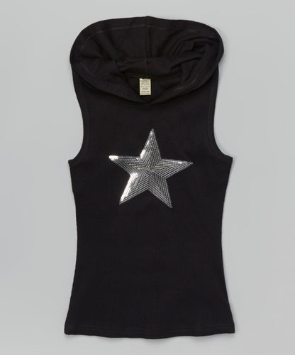 Girls Sleeveless Top - Sequin Star