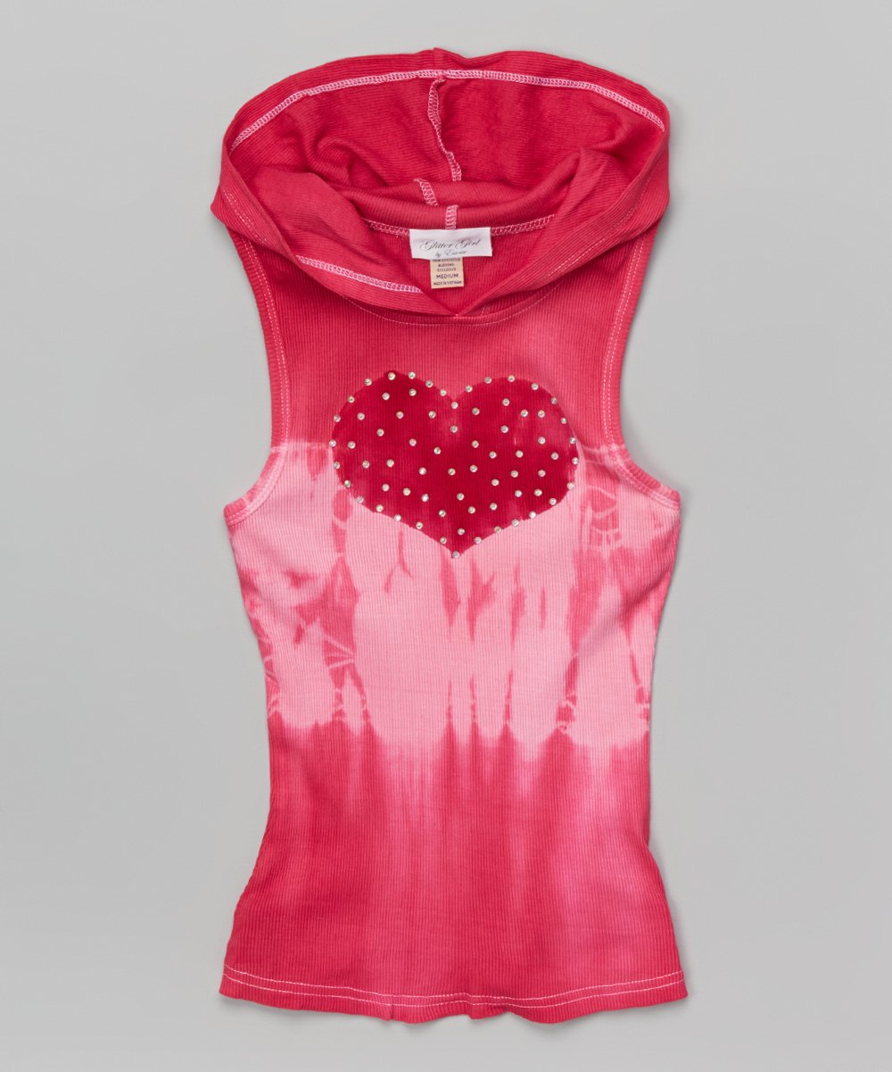 Girls Sleeveless Top - Heart