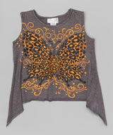 Girls Sleeveless Top - Butterfly
