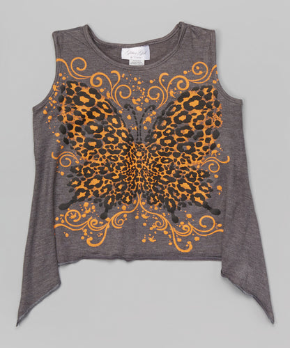 Girls Sleeveless Top - Butterfly