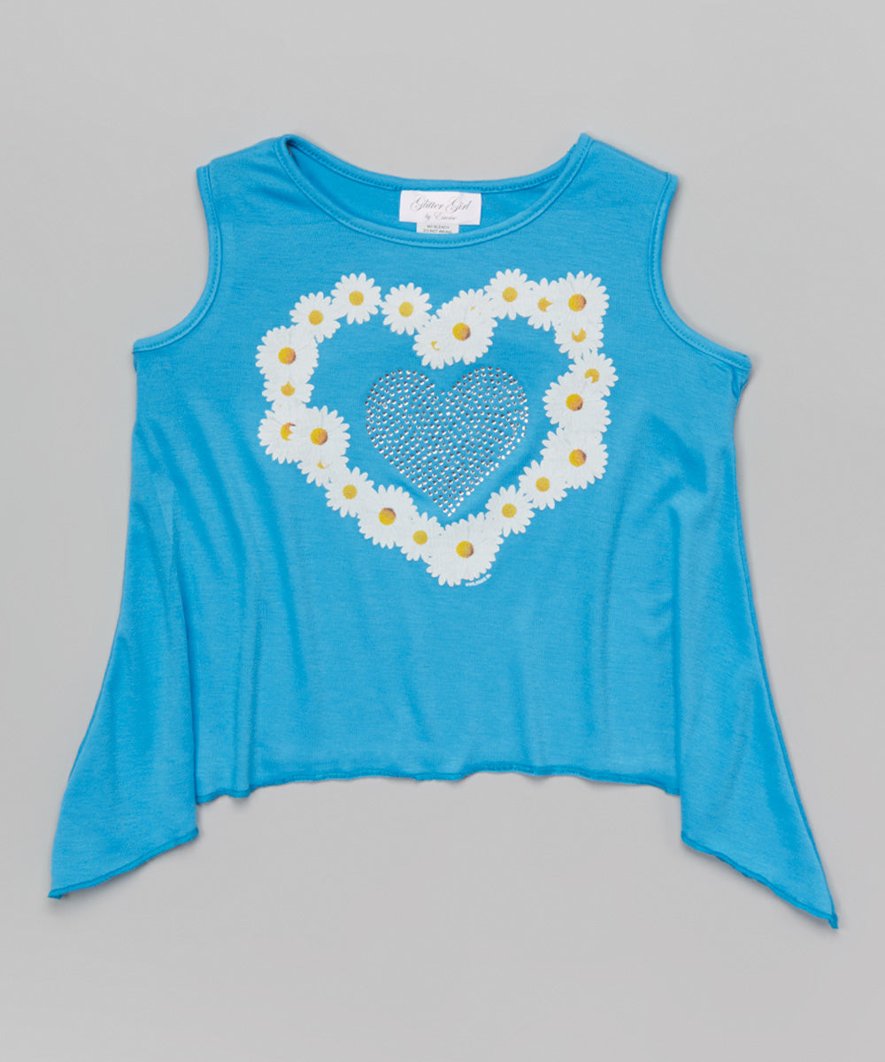 Girls Sleeveless Top - Hearts