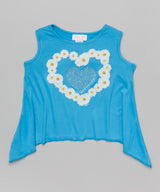Girls Sleeveless Top - Hearts