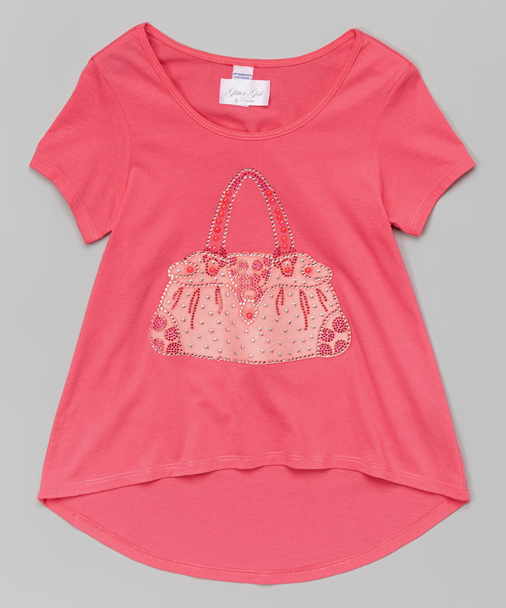 Girls Short Sleeve Top - Handbag