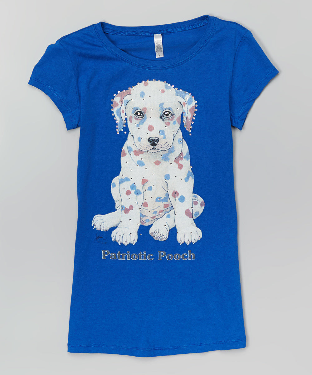 Girls Top Short Sleeve - Americana Dog