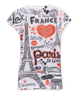 Girls Short Sleeve Top - Paris