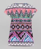 Girls Top Short Sleeve T Shirt - Aztec