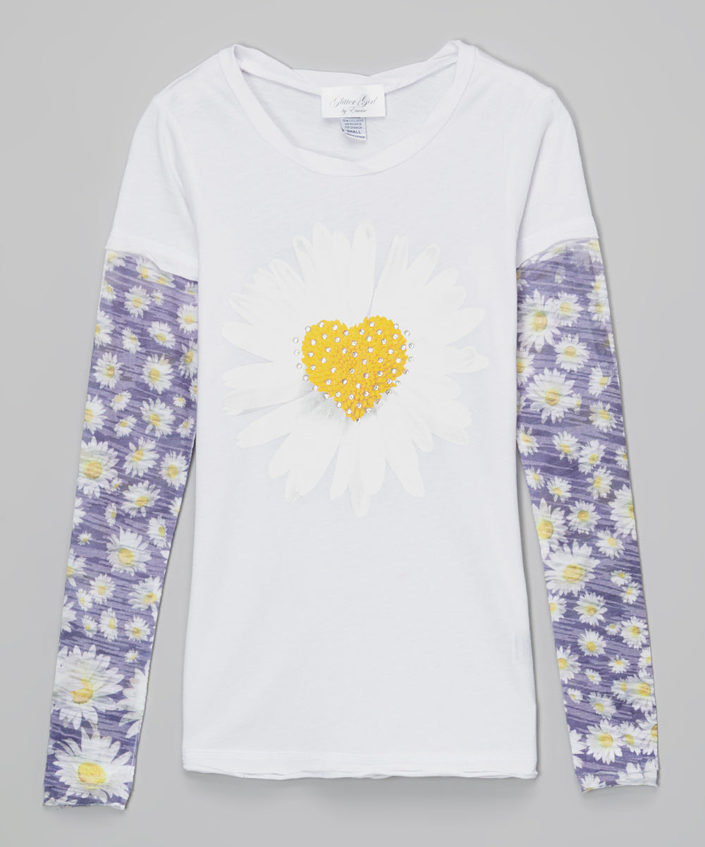 Girls Long Sleeve Top - Daisy