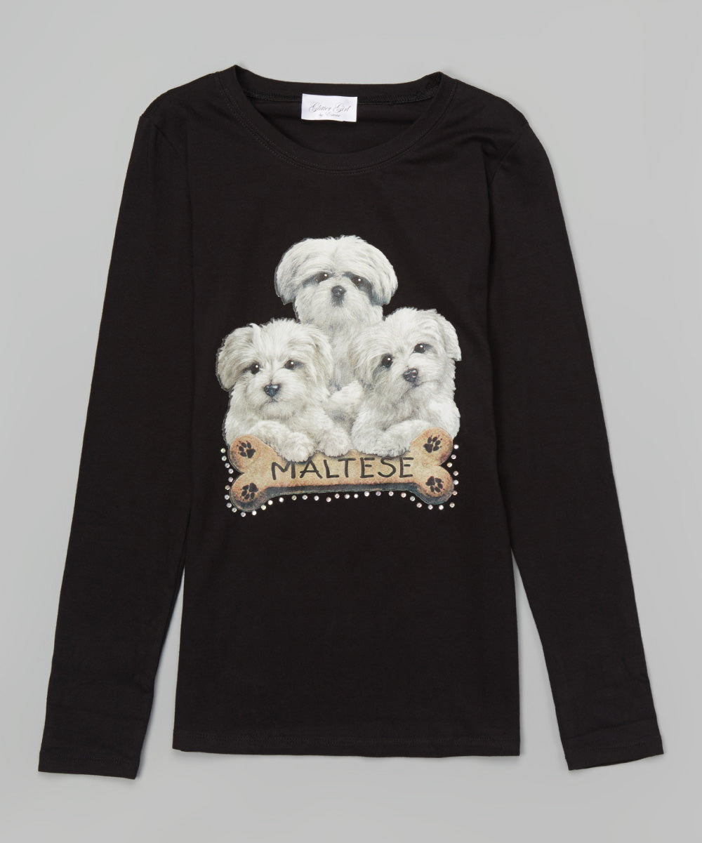 Girls Long Sleeve Top - Maltese